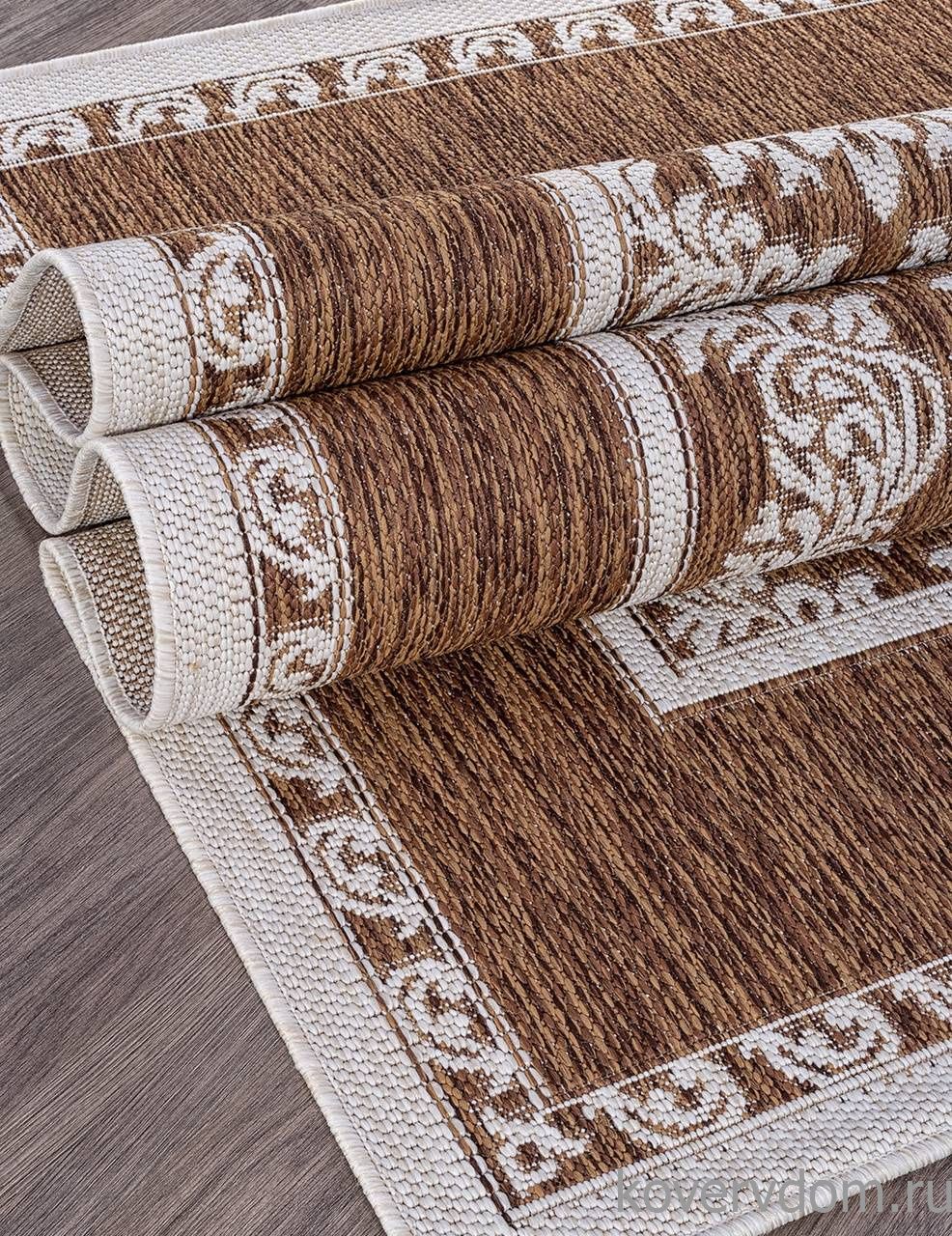 Ковер циновка VEGAS S001 BROWN-CREAM Ковер циновка VEGAS S001 BROWN-CREAM