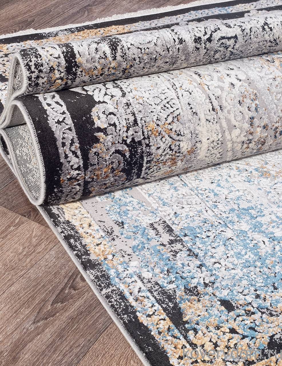 Ковер ERVA 18112 GRAY / BLACK Ковер ERVA 18112 GRAY / BLACK