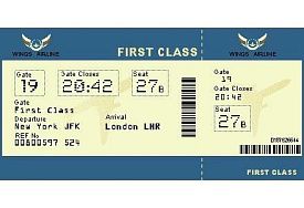 Круглый детский коврик Билетик на самолет