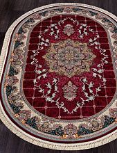 Ковер красный TEHRAN 7586 RED Овал