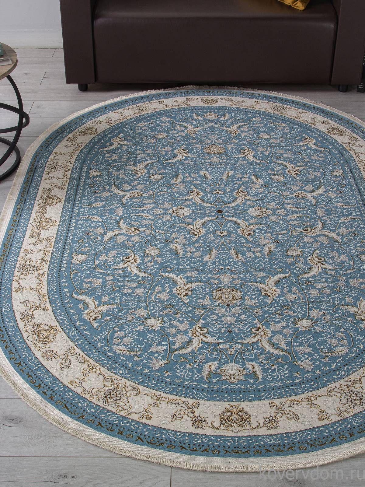 Ковер ZARINA M101B BLUE SHIRINK / BLUE SHIRINK Овал