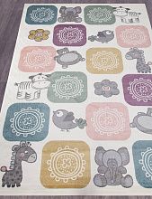 Пушистый круглый ковер IZUMRUD 2920 LIGHT CREAM