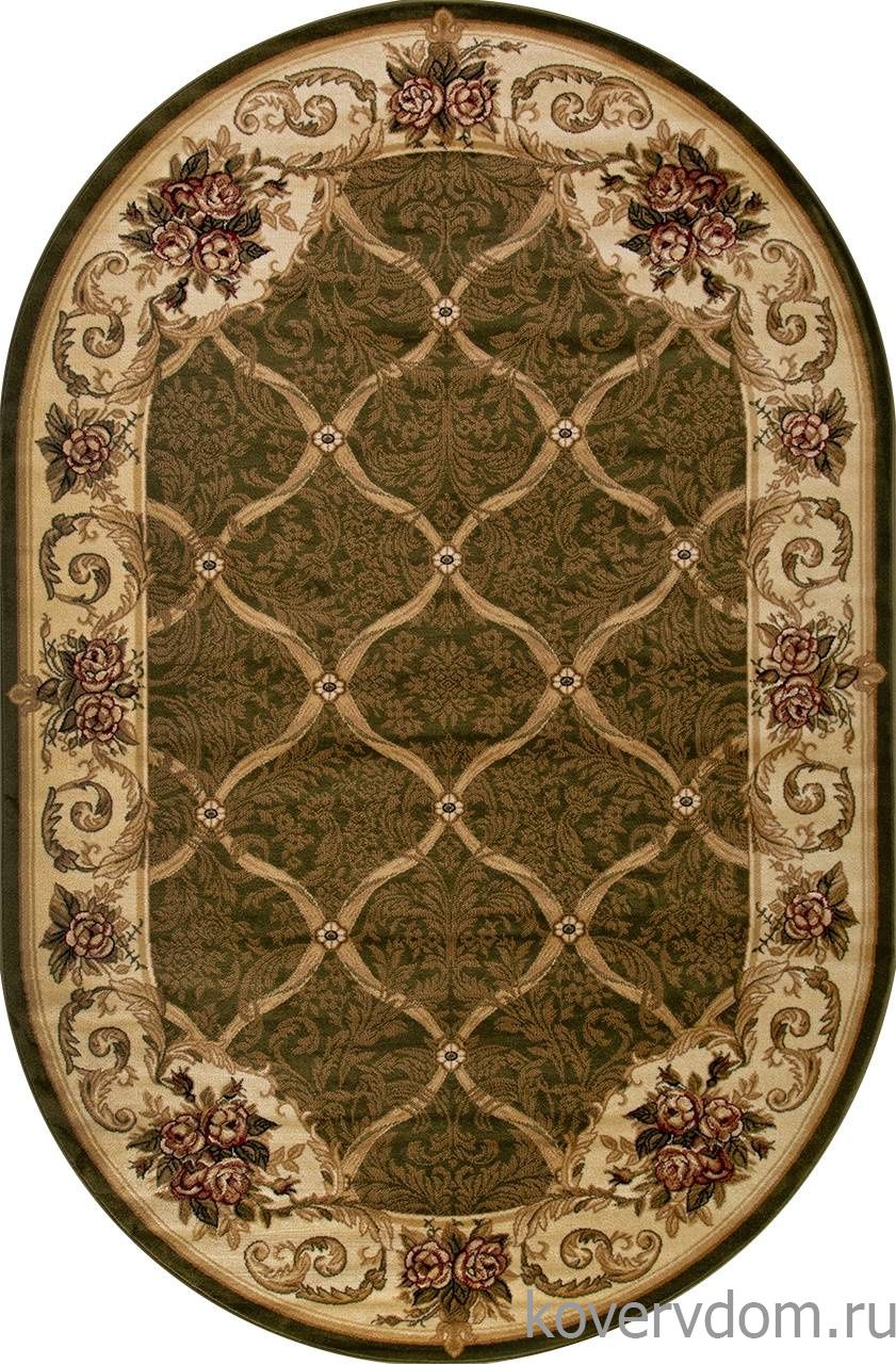 Ковер OLYMPOS D468 GREEN Овал