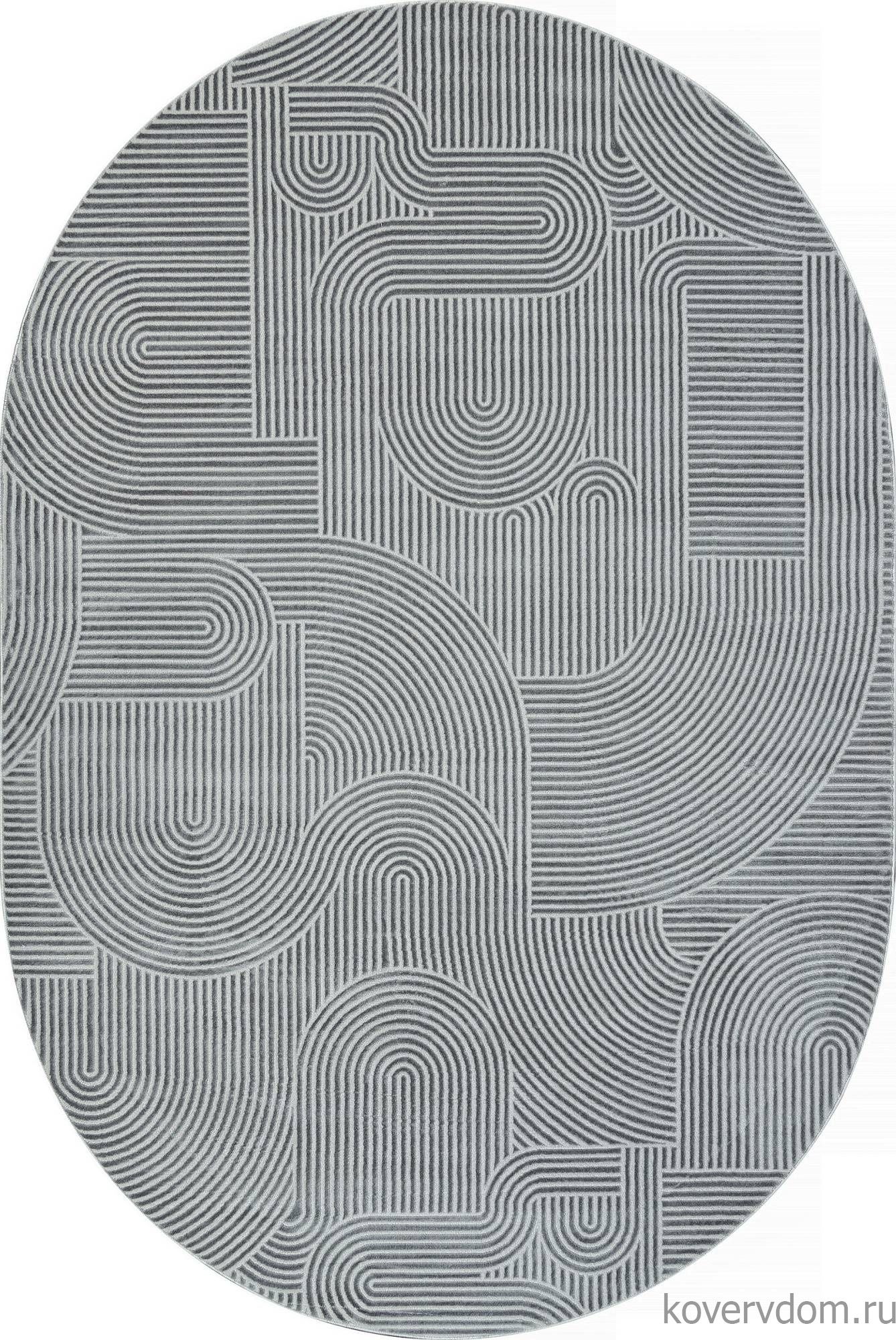 Ковер SIROCCO E508AQ D.GREY / GREY Овал Ковер SIROCCO E508AQ D.GREY / GREY Овал