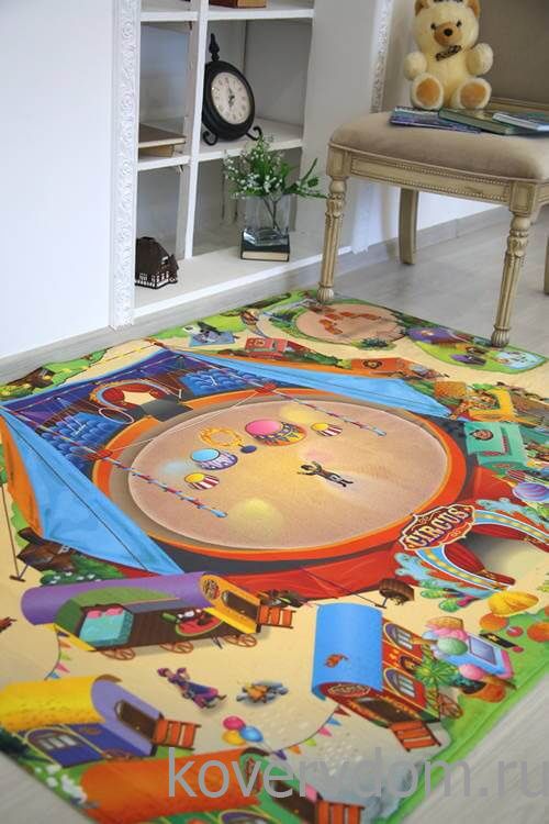 Детский развивающий 3D ковер Цирк Шапито 86028