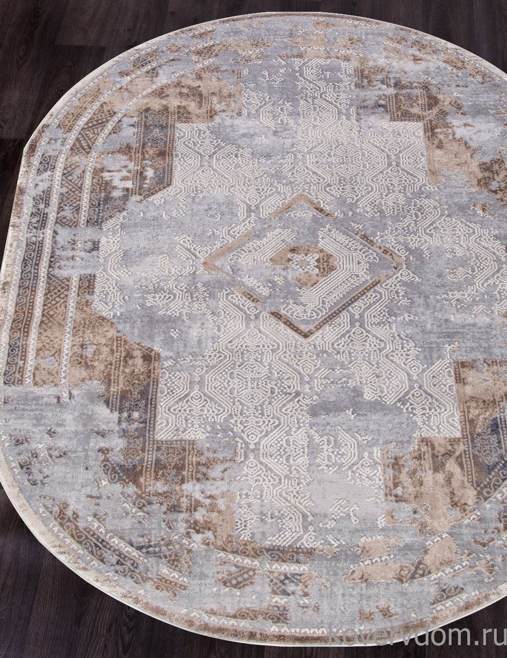 Ковер TOKIO 17495A GREY / BEIGE Овал Ковер TOKIO 17495A GREY / BEIGE Овал