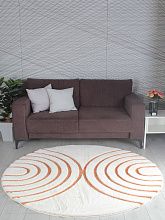 Ковер из Китая RABBIT CARVING PX4005 CREAM / TERRA Круг