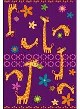 Оранжевый круглый ковер детский FUNKY Giraffe a violet