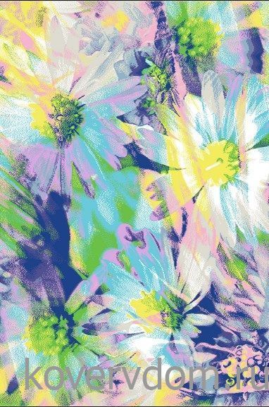 Ковер детский с цветами FUNKY TOP MAG azure